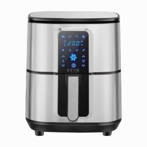ST-AFD110-S Air Fryer Max | Digital Touchscreen with 8 Presets, 6.5 Liter 1800-Watts Electric Fryer Oven & Oil-Less Cooker for Roasting | 29 Recipes in one Book and Metal Grill Free in Box Package