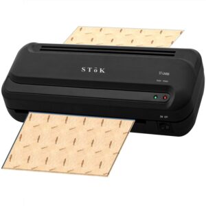 ST-LA4M Compact Laminating Machine - Ideal for Students' Projects, Photos, ID Cards, and More | 9-Inch Black Laminator